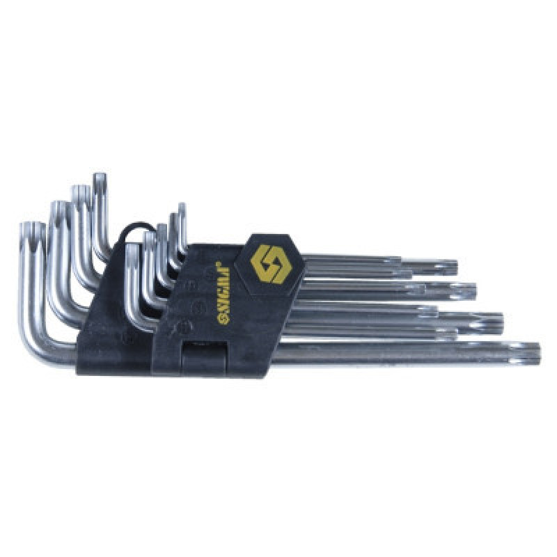 Ключ Sigma набор TORX 9шт T10-T50мм CrV, средние с отверстием (4022221)