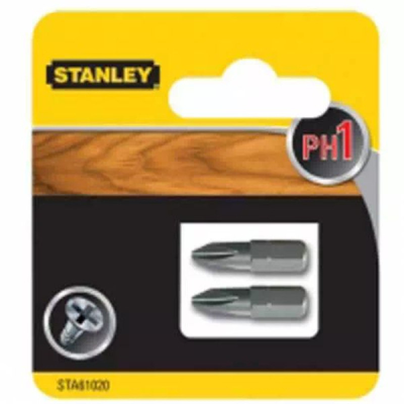 Набор бит Stanley Philips, Ph1, L = 25 мм, 2 шт, блистер (STA61020)