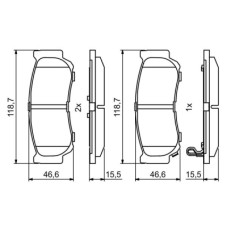 Тормозные колодки Bosch 0 986 494 230