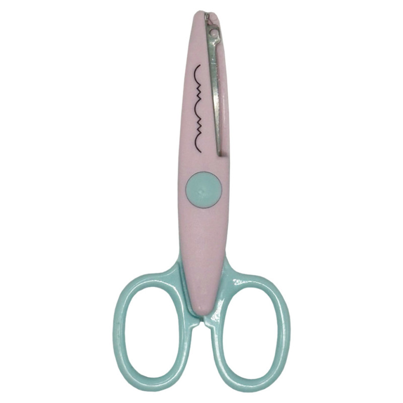 Ножницы детские 80685(Pink-Turquoise) с фигурным лезвием