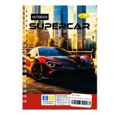 Блокнот для записів Supercar АП-1708-7 А5, 80 аркушів, пружина збоку